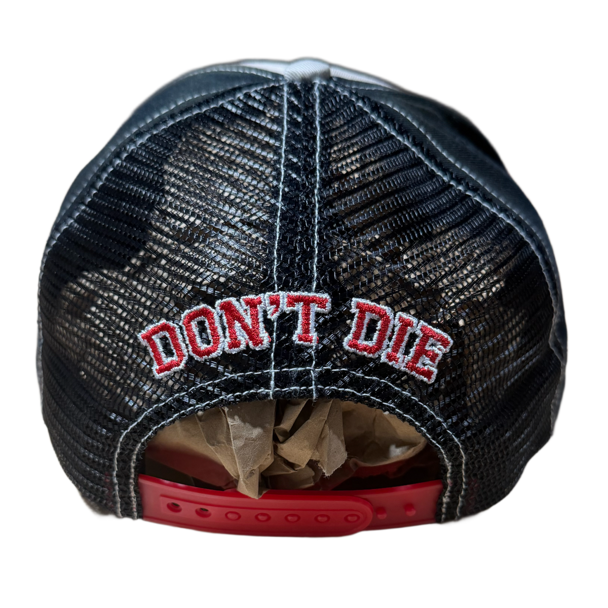 Happy Memories Don't Die HMDD 'Red' Distressed Trucker Hat