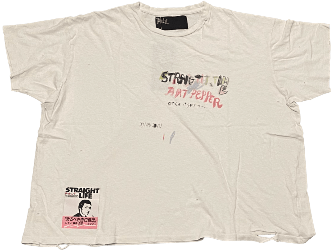 Paly 'Straight Time' Cream Tee
