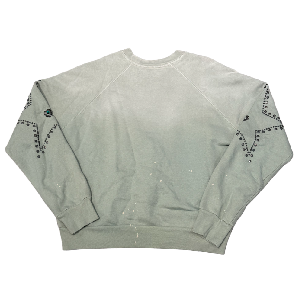 Satoshi Nakamoto 'Green' Star Studded Crewneck