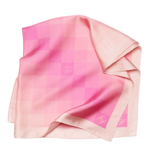 Chanel 25k 'Checkered Pink' Silk Square Scarf