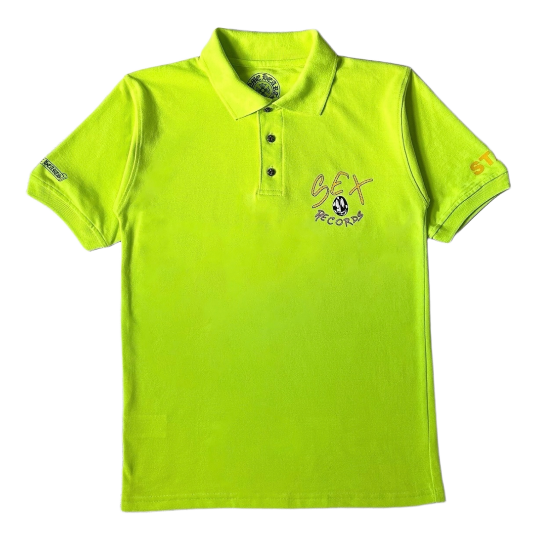 Chrome Hearts Matty Boy 'Highlighter Green' Sex Records Staff Polo