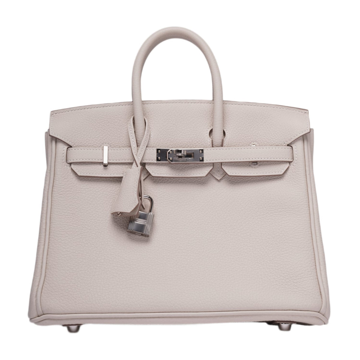 Hermès 'Craie Togo' Palladium Hardware Birkin 25 Bag