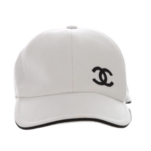 Chanel 'White' Cotton Baseball Hat