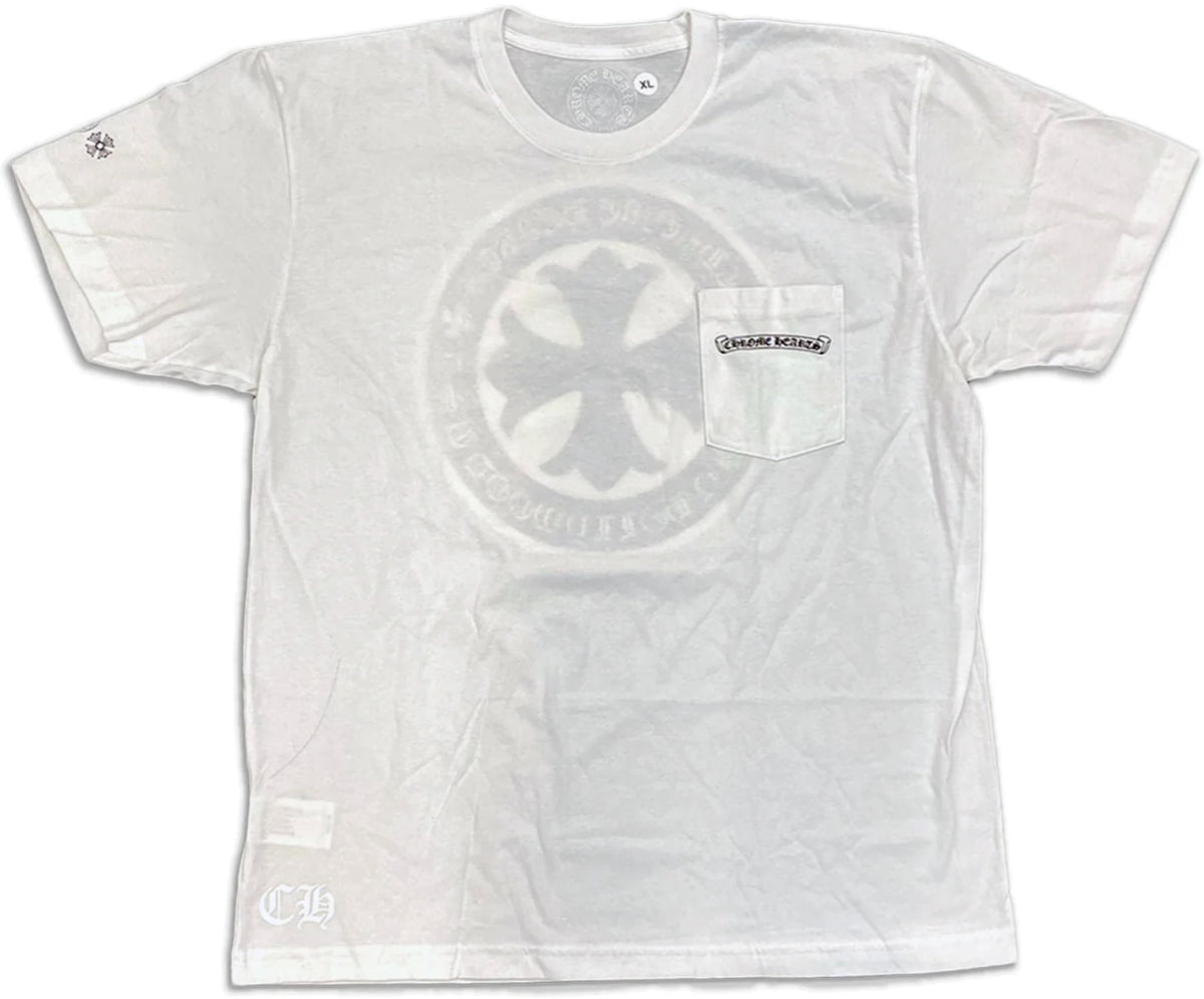 Chrome Hearts 'Yellow Plus Cross' White Pocket Tee