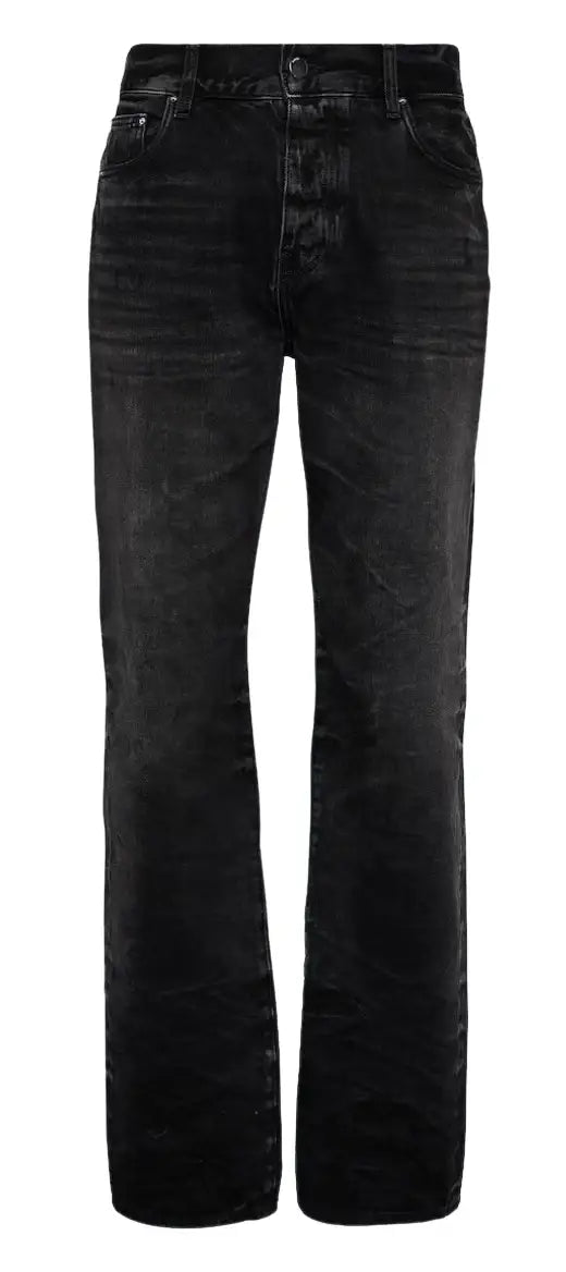 Amiri 'Stack' Straight Faded Black Jeans
