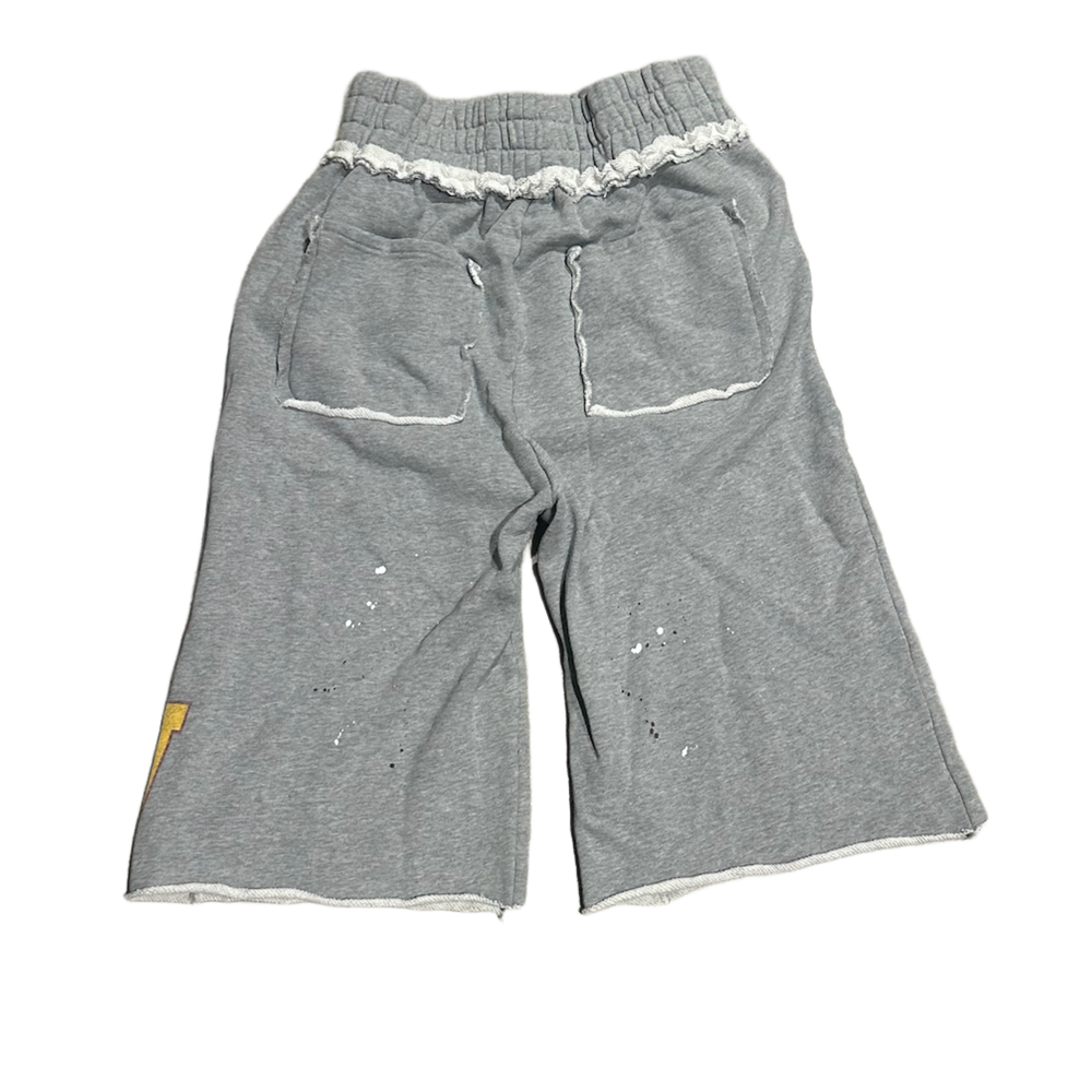 Saint Vanity 'Grey' Distressed Sun Devils Long Shorts