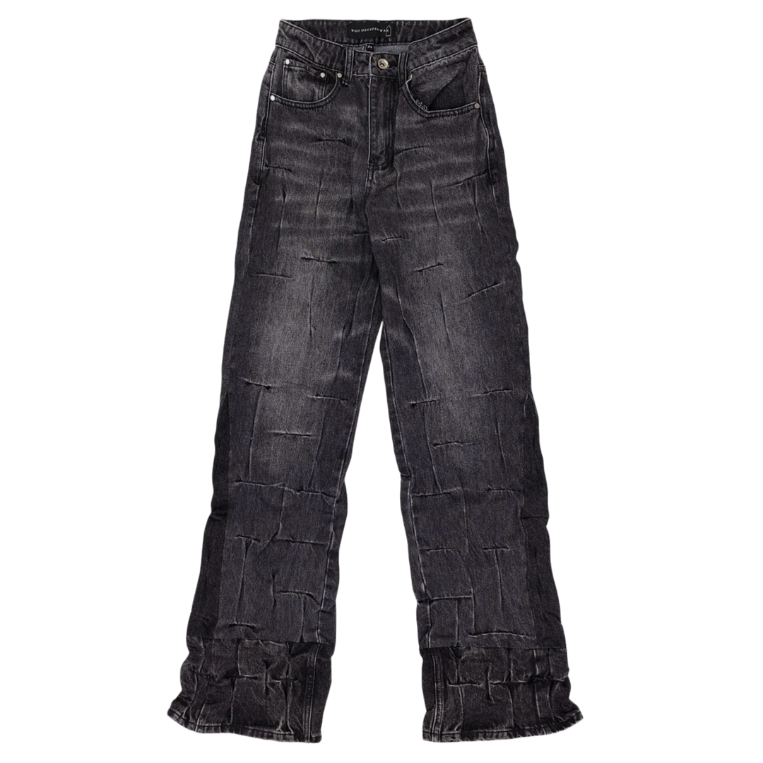 Who Decides War 'Black Wash' Gathered Jeans