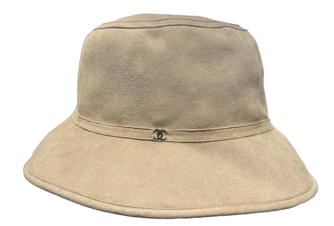 Chanel 'Coco Neige' Shearling/Fur Reversible Bucket Hat