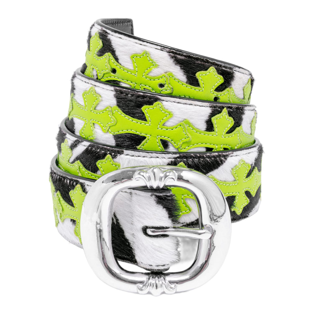 Chrome Hearts 'Zebra' Green Patch Gunslinger Belt