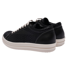 Rick Owens 'Black/Milk' Embossed Python Vintage Sneaks