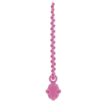 Chrome Hearts 'Pink' Silichrome Crossball Charm Necklace
