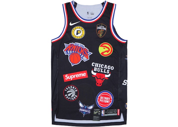 Supreme X Nike 'NBA Teams' Black Jersey