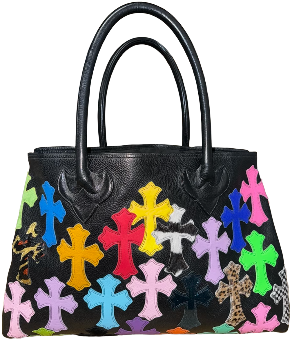Chrome Hearts 'Multicolor Patch' Leather Tote Bag