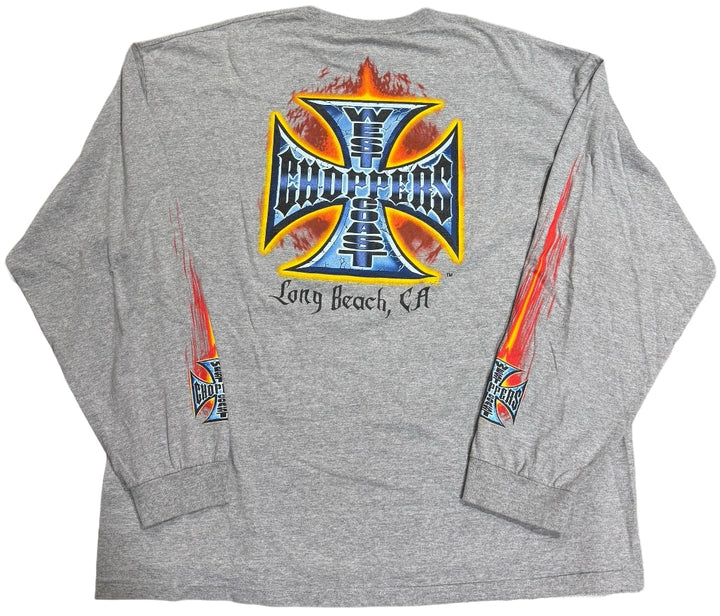 West Coast Choppers 'Long Beach' Grey Vintage Longsleeve