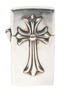 Chrome Hearts Silver Cross Zippo Lighter