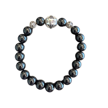 Chrome Hearts 'Cross Ball' Black Bead Bracelet