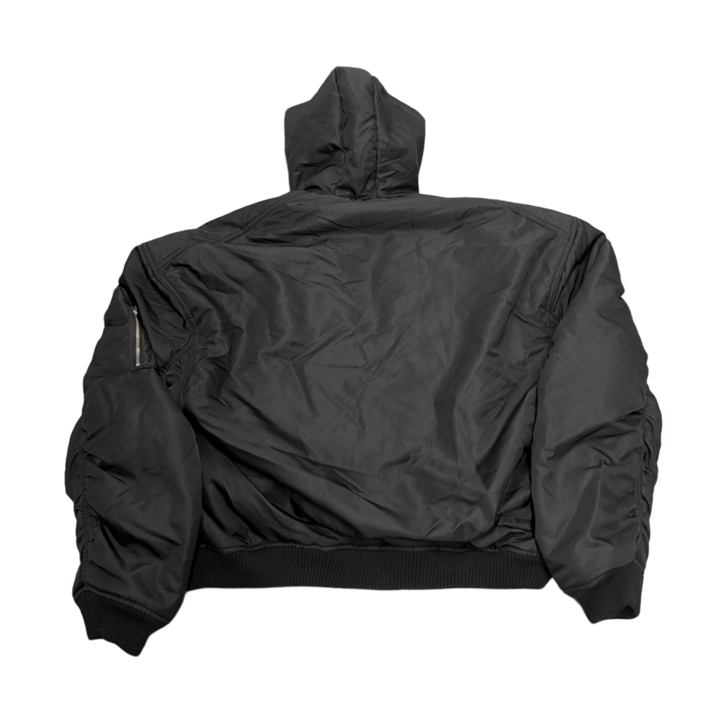 LU'U DAN 'Black' Distorted MA1 Bomber Jacket