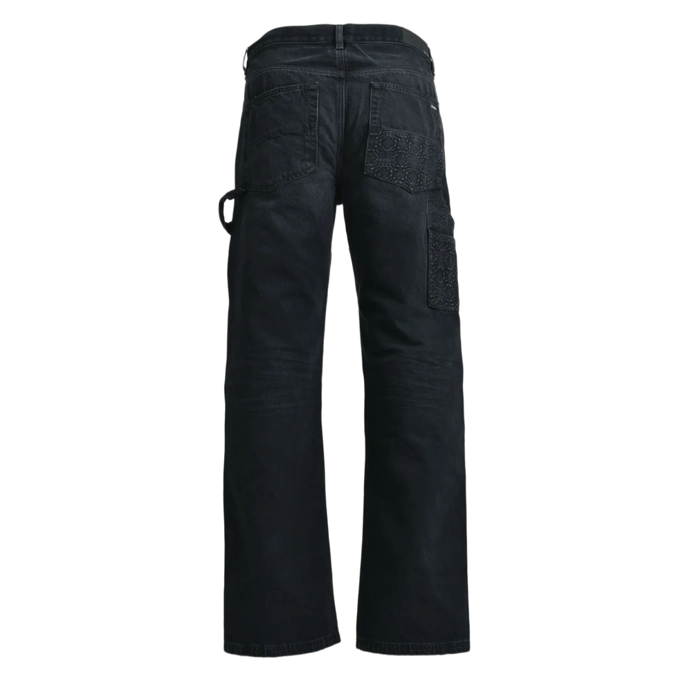 Amiri Debossed Ma Quad Black Double Knee Carpenter Jeans