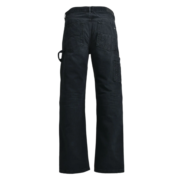 Amiri Debossed Ma Quad Black Double Knee Carpenter Jeans