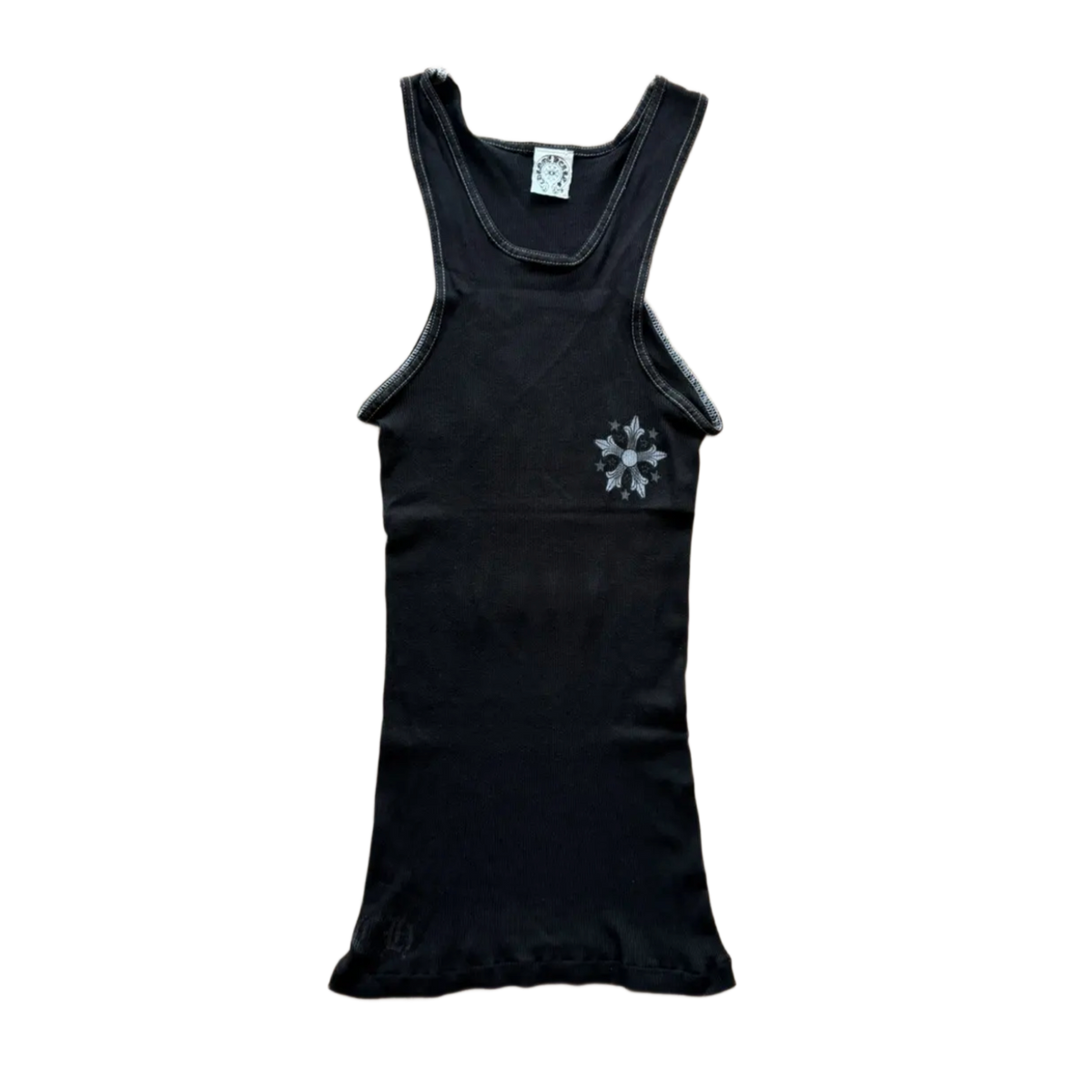 Chrome Hearts Vintage 'Silver Star' Black Tank Top