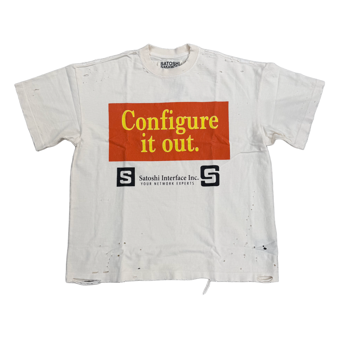 Satoshi Nakamoto 'Configure' White Tee