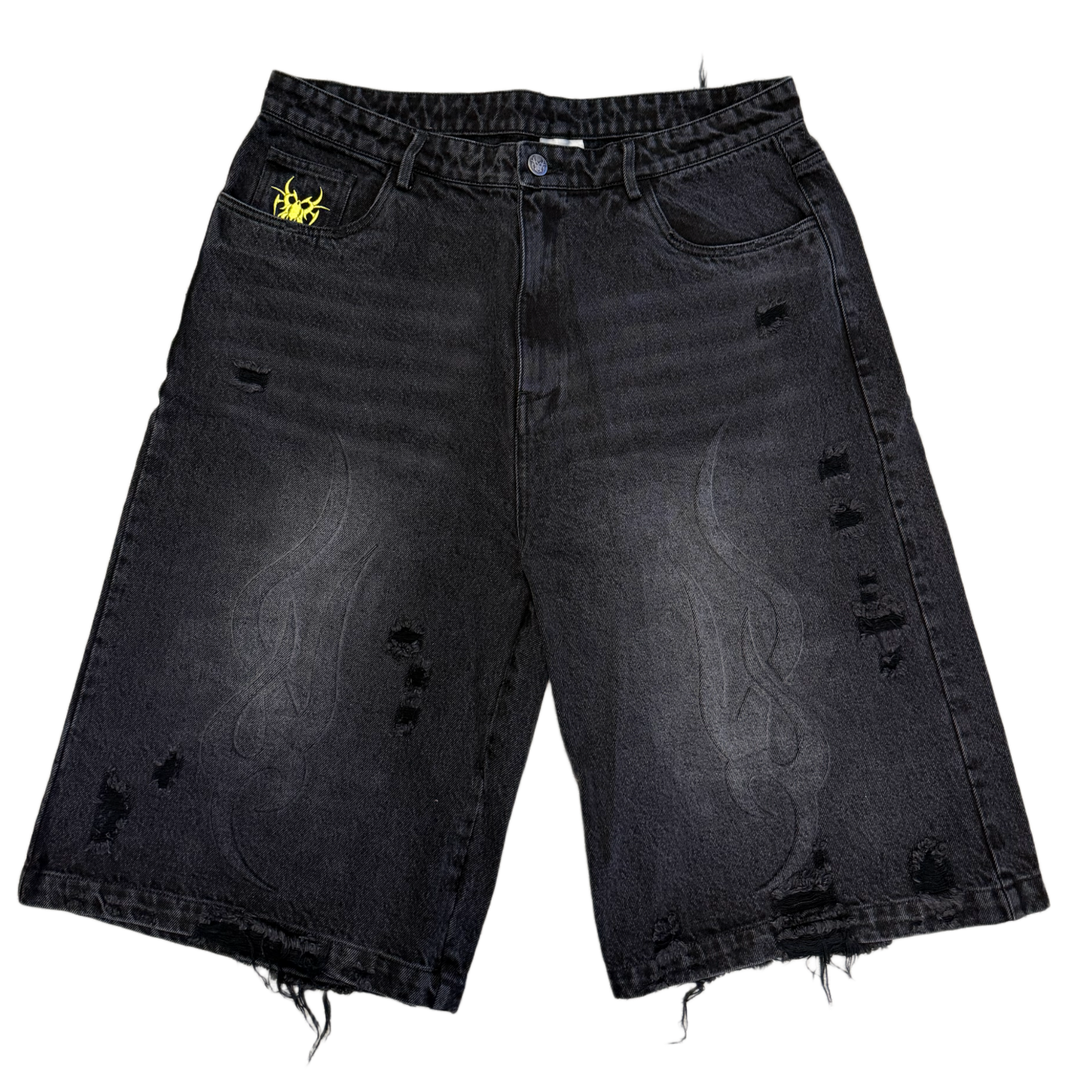 Chew Forever 'Black Tribal' Denim Shorts