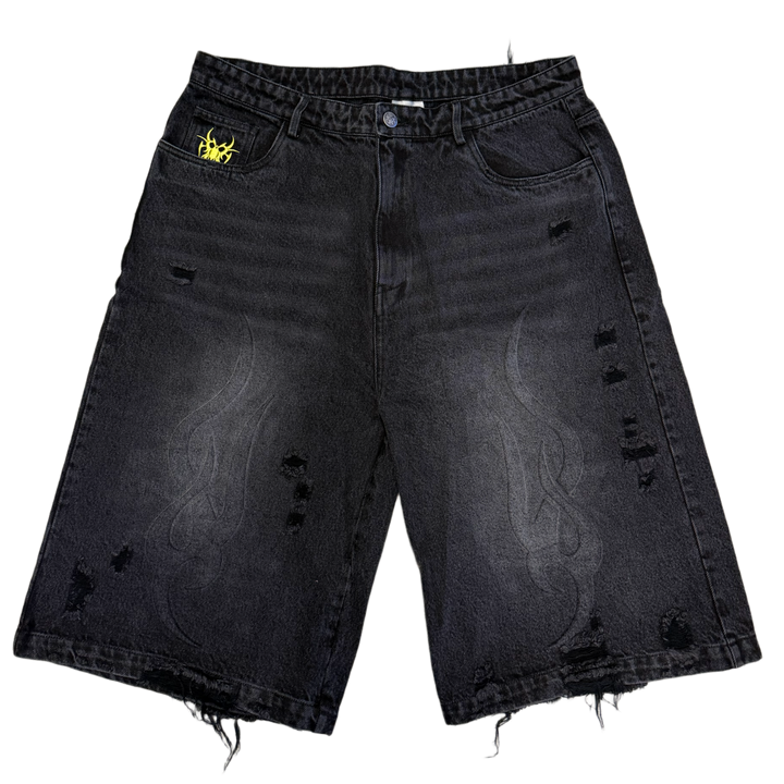 Chew Forever 'Black Tribal' Denim Shorts