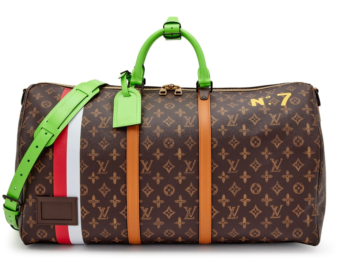 Louis Vuitton Virgil Abloh 'Multicolor' Monogram L'Oeil Coated Canvas Keepall 55 Bandoulière Duffle Bag