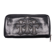Chrome Hearts 'Black' Triple Cross Leather Wallet