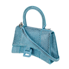 Balenciaga Hourglass XS 'Blue Crystal' Leather Handbag