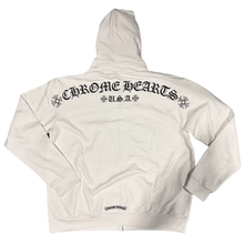 Chrome Hearts 'White' T Bar Scroll USA Zip Up Hoodie
