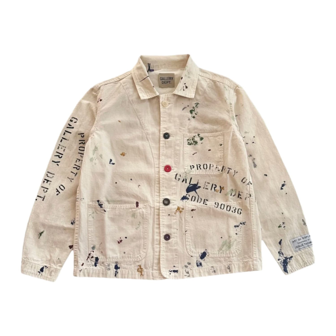 Gallery Dept. 'Cream' Paint Splatter Chore Jacket Coat