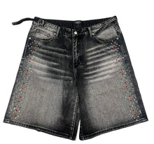 Happy Memories Don't Die HMDD 'Washed Black' Crystal Jorts