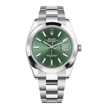 Rolex DateJust 'Mint Green' 41 Smooth Oyster Steel Watch 2024 126300