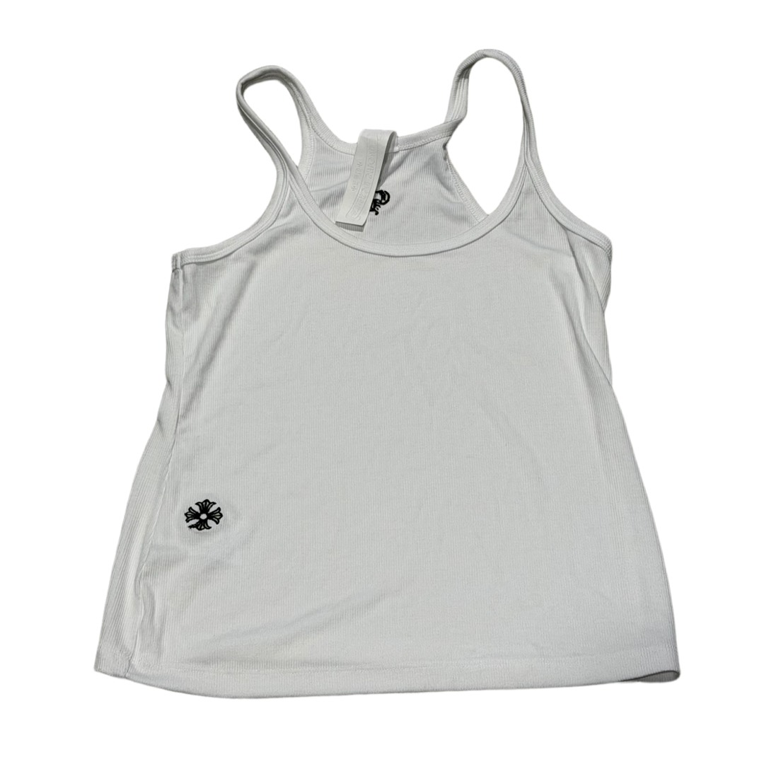 Chrome Hearts Women's 'Bad Seed' CH Embroidered White Tank Top