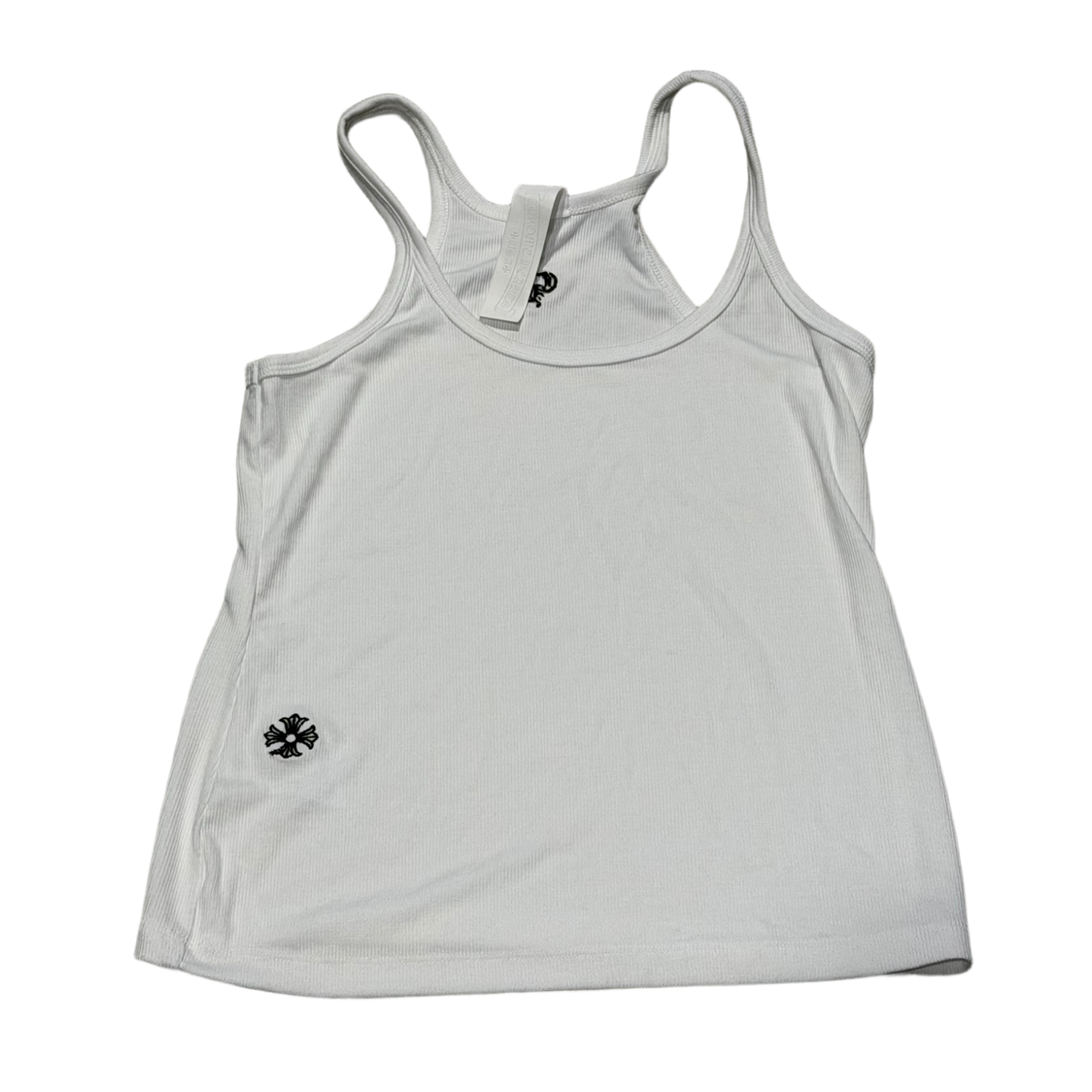 Chrome Hearts Women's 'Bad Seed' CH Embroidered White Tank Top