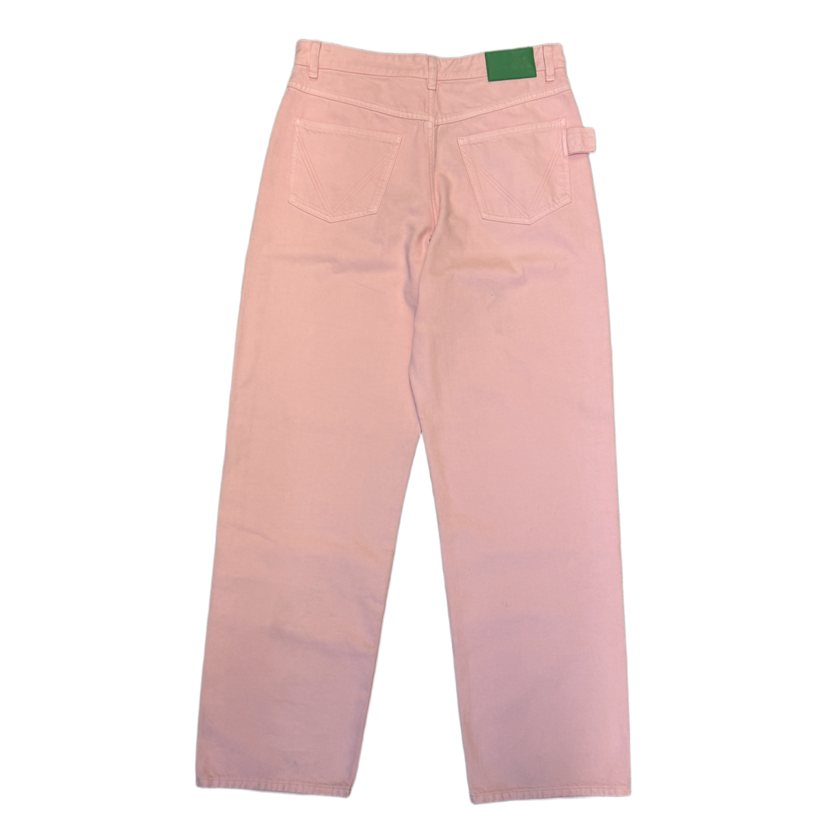 Bottega Veneta 'Pink' High Rise Wide Leg Jeans