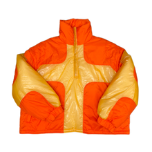 Who Decides War 'Orange Embossed Translucent Gloss Panel' Half-Zip Puffer Jacket