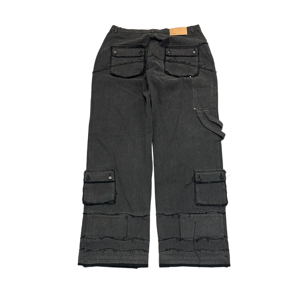 St. Geovanni 'Black' Double Knee Black Jeans