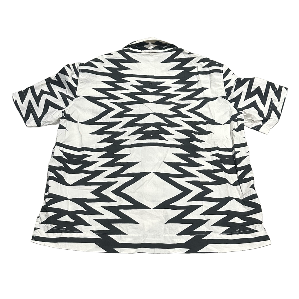 Moncler 'Black & White' Abstract Button Up Tee