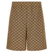 Gucci 'Tan' GG Linen Blend Shorts