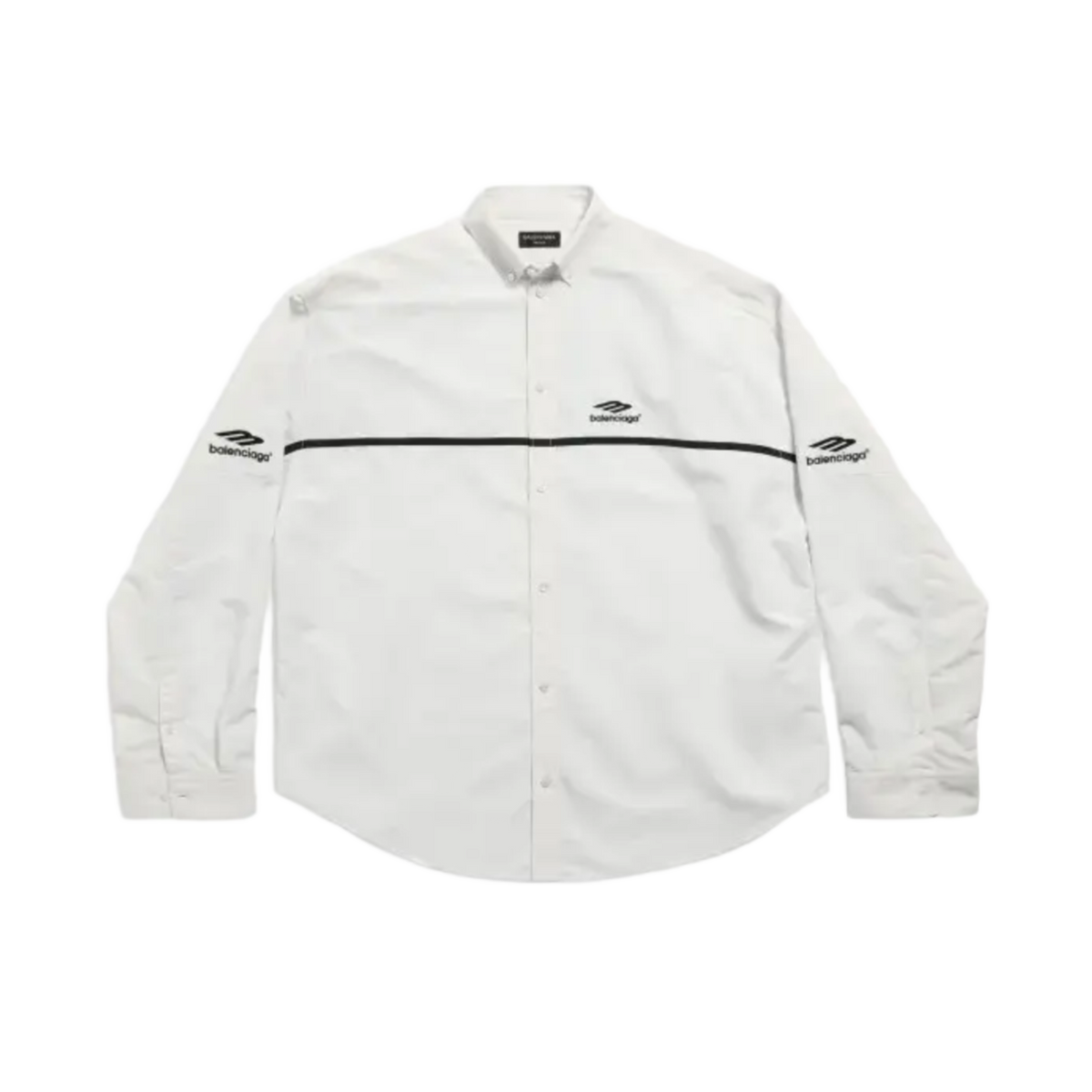 Balenciaga 'White' Oversized Tracksuit Button Up Shirt