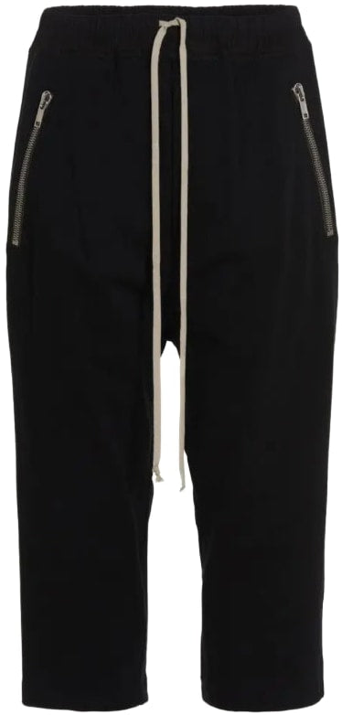 Rick Owens 'Black' Pocket Zipper Cropped Trouser