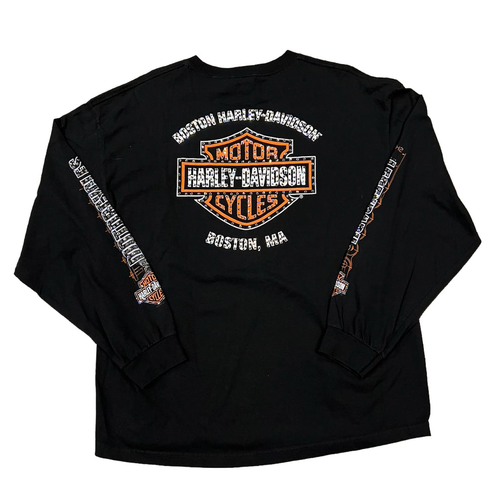 Harley Davidson 'Boston' Rhinestone Vintage Longsleeve