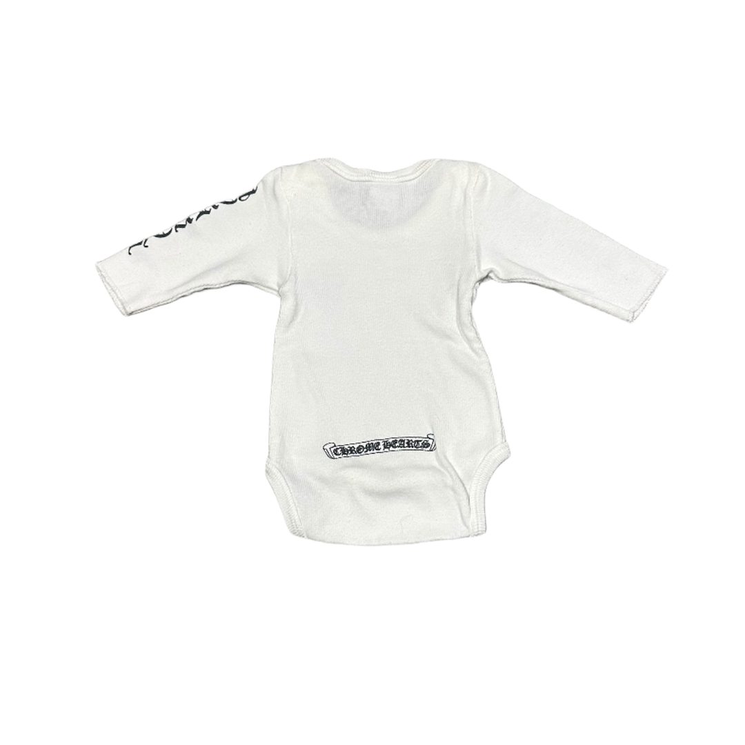 Chrome Hearts 'White' Harry Dagger Baby Onesie