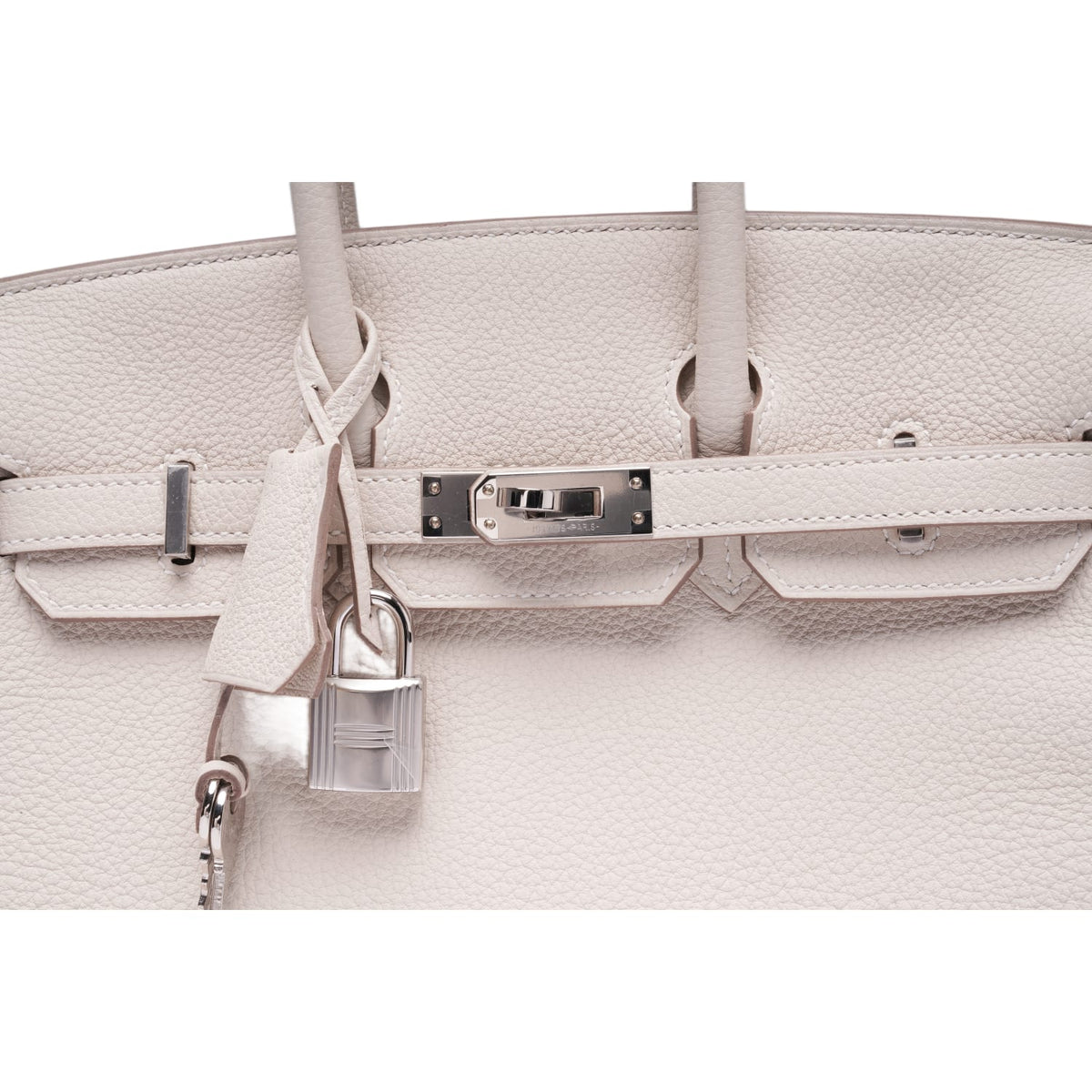 Hermès 'Craie Togo' Palladium Hardware Birkin 25 Bag