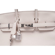 Hermès 'Craie Togo' Palladium Hardware Birkin 25 Bag