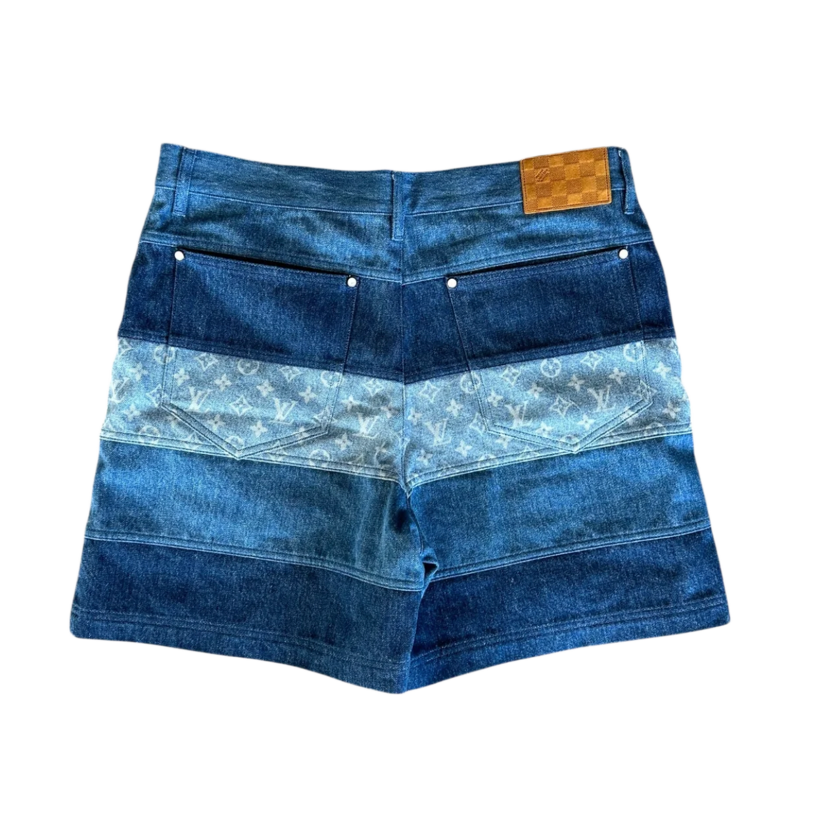 Louis Vuitton 'Striped' Denim Shorts