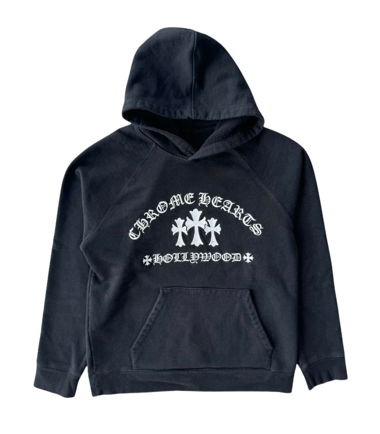 Chrome Hearts ' Cemetery Triple Cross' Pullover Hoodie