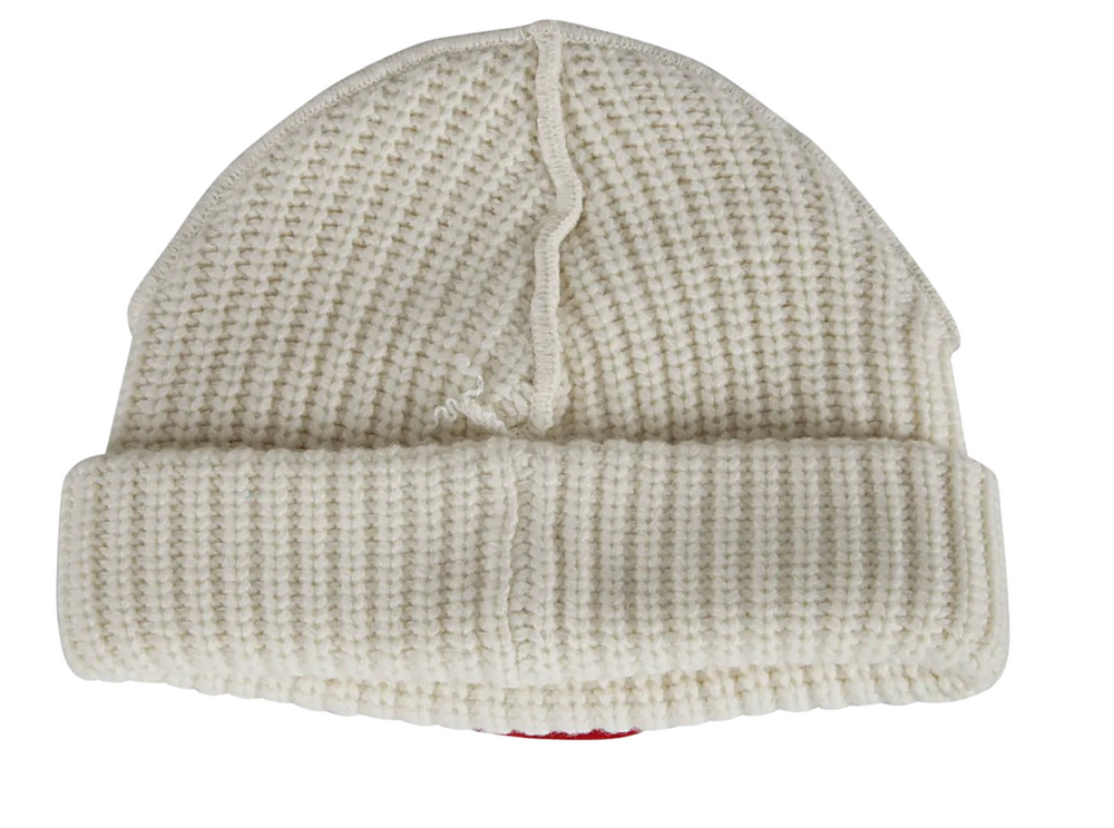Charles Jefferey Loverboy 'Label' Off White Beanie